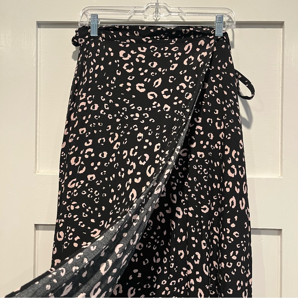 Seraphine Maternity Leopard Print Wrap Skirt, Size 12
